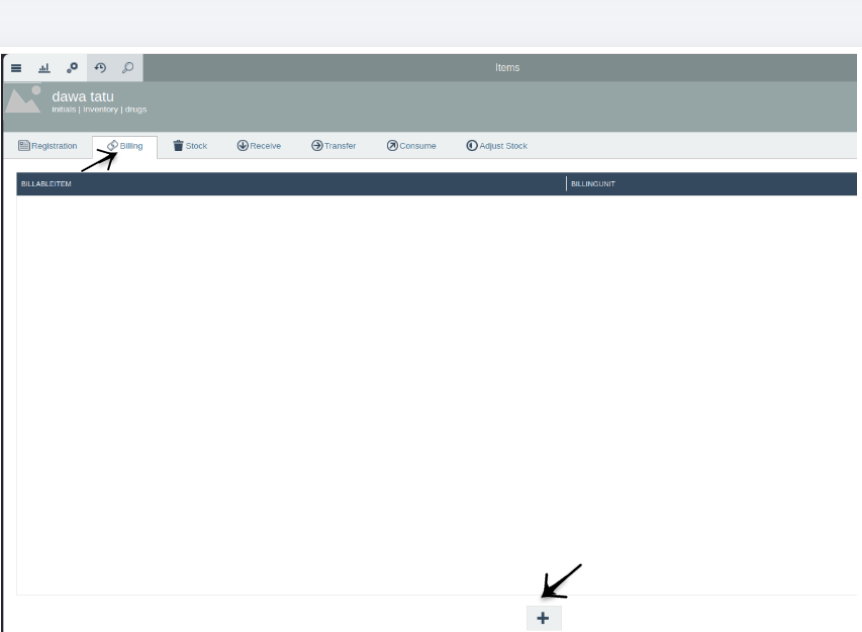 Open the Billing panel