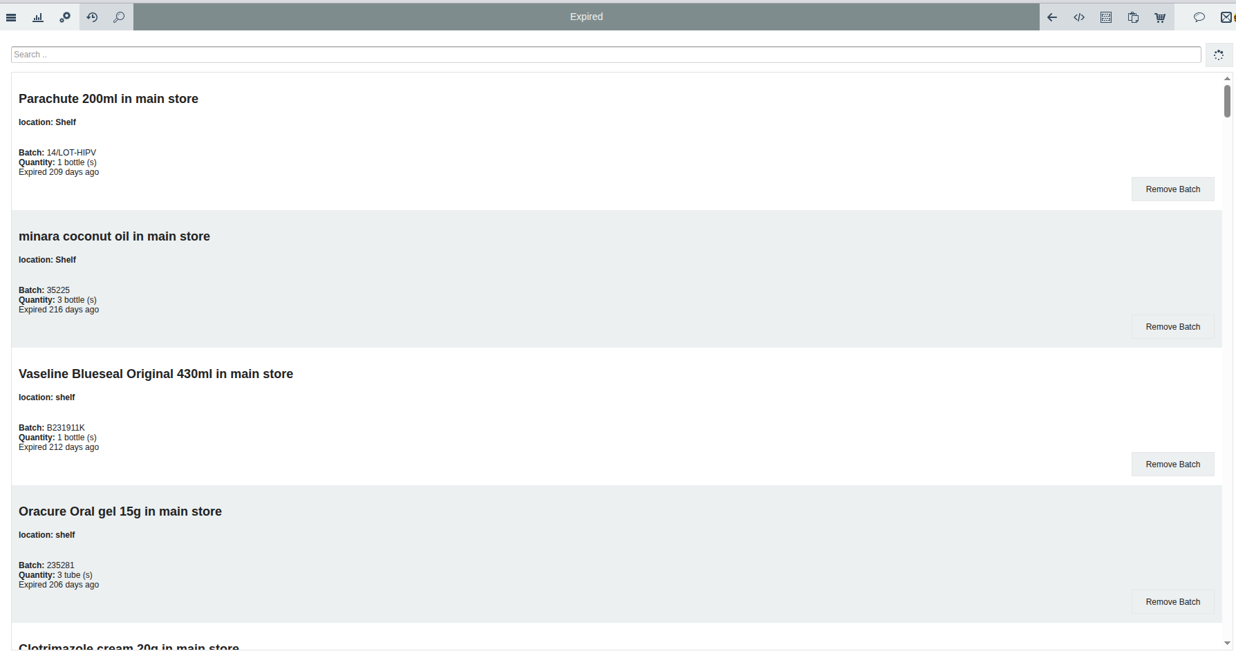 Select for item in panel