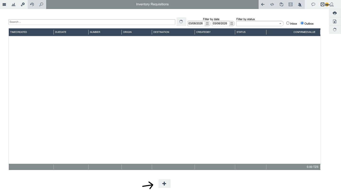 Inventory create inventory requisition