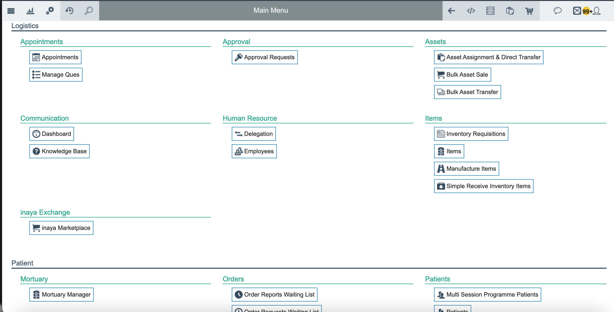 Navigate to Inventory Requisitions