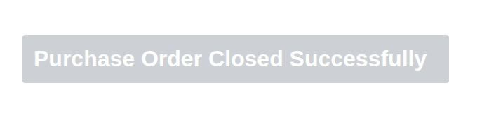 Po closed successful