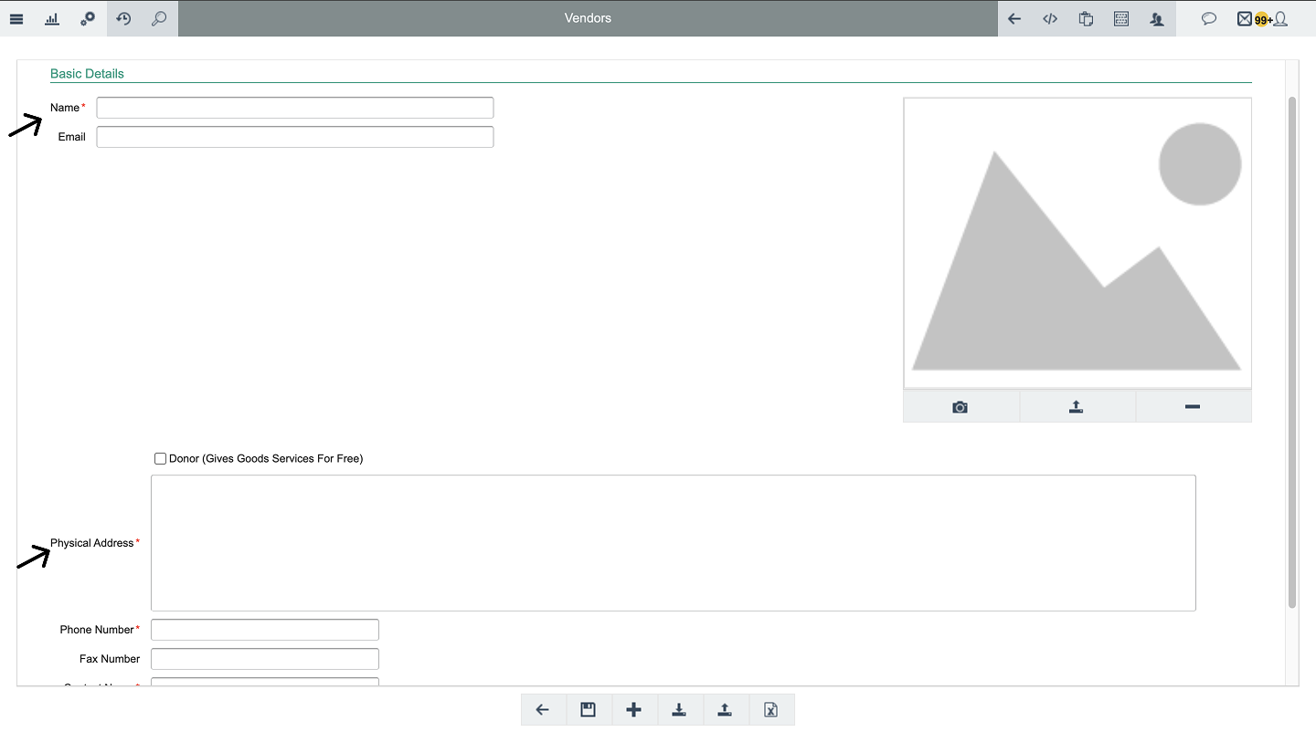 Procurement add vendor