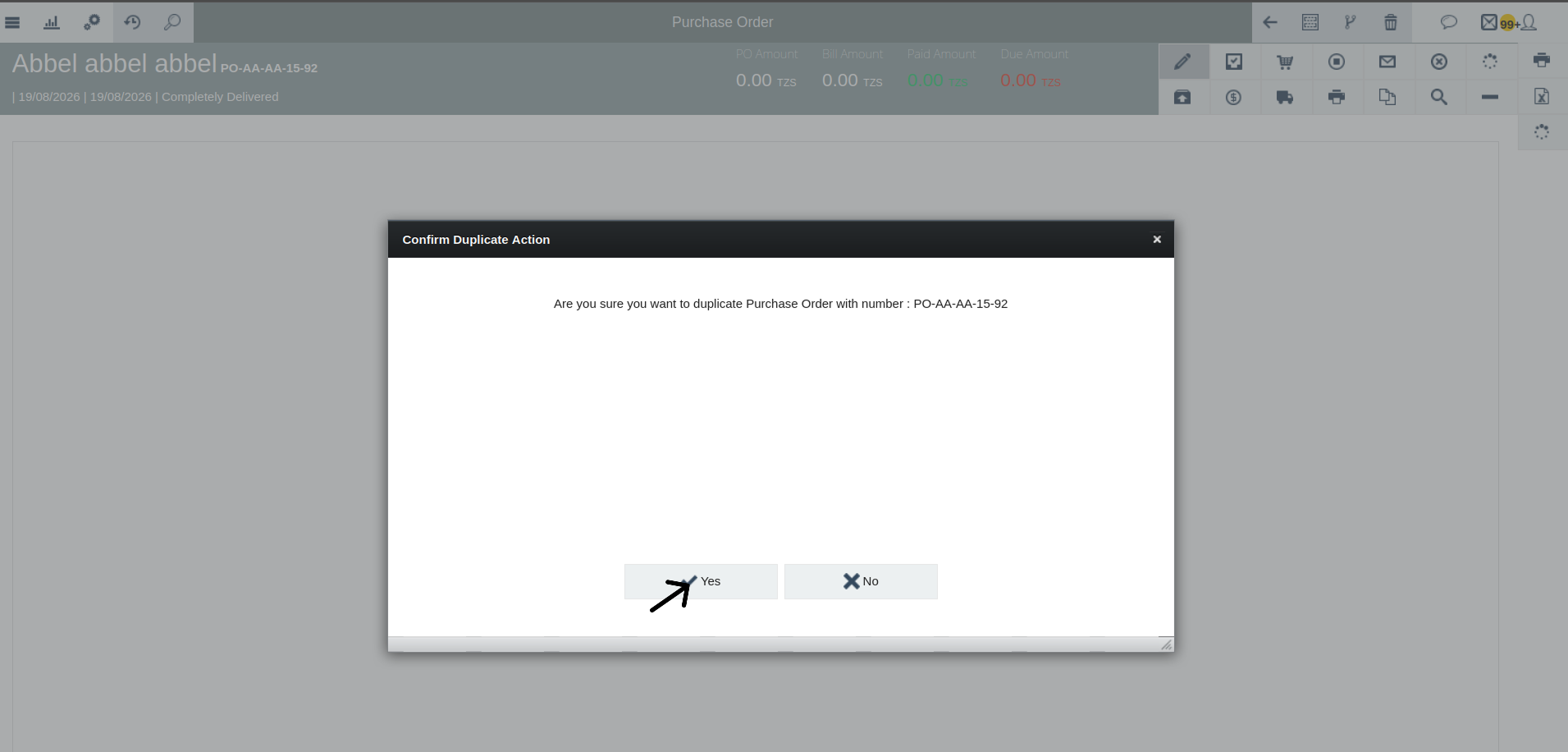 Procurement confirm po