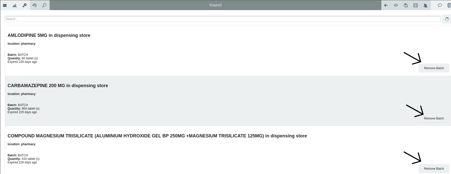 Select for item in panel