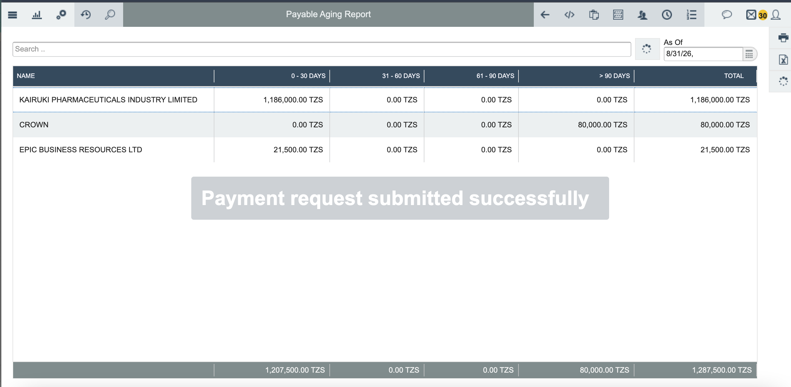 Payment request form with due date, invoice number, description and attachments Payment request form with due date, invoice number, description and attachments